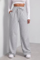 FLEPZIQ Loose Fit Women Grey Trousers
