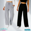 FLEPZIQ Regular Fit Women Grey Black Trousers