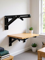 flerific Heavy Duty Folding Shelf Brackets, Wall Mounted Space Saver, Table/bench Support 12 inch Shelf Bracket (Steel)