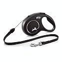 Flexi CL10C8.250.S New Classic Cord Retractable Leash, Black, Small/26'