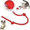 Flexi Madhav Interactive Electric Automatic Rolling Moving Rechargeable Self Play Stimulation Toy,Smart Pet Chase Ball with Speedy Tail Rope for Bored Indoor Cats Enrichment (Cat Ball)
