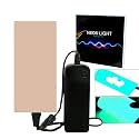 Flexible Led Panel,Electroluminescent Panel Sheet EL Tape Cuttable Soft for Mask Eye Cosplay Party Decor DIY-Continuous/Slow Flash/Fast Strobe 12x5cm Light Blue