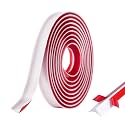 Flexible Quarter Round Molding Trim - 118" Self-Adhesive Silicone Shoe Molding for Floor Gaps, Bathroom Tub & Kitchen Countertop - Peel and Stick Wall Corner Edge Banding, White