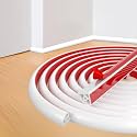 Flexible Quarter Round Molding Trim - 157in Waterproof Bendable Silicone Peel and Stick Molding Trim for Walls, Floor, Corner, Staircase, Tub, Cabinet Edge