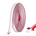 Flexible Quarter Round Molding Trim - 236" Self-Adhesive Silicone Shoe Molding for Floor Gaps, Bathroom Tub &amp; Kitchen Countertop - Peel and Stick Wall Corner Edge Banding, White