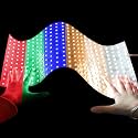 Flexible RGB LED sheet for Backlighting Dimmable, 24V 65W 288LEDs Multi-color Trimmable Flat Paper Thin Back Light Sheet Panel, 18.9X9.4 Inches Plug in LED Sheet with Spacers and Sticky Back (RGB)