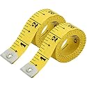 Flexible Tape Measure Pack of 2, Accurate Dual Scale Standard & Metric Measurements Tape,Soft Measuring Tape for Body, Weight Loss Sewing Tailor Craft Ruler,Blue,150cm/60 inch