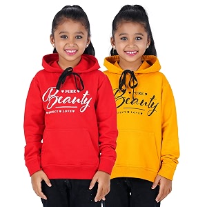 FLEXIMAA Boys Girls Hooded Neck Printed