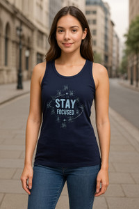 Fleximaa Casual Printed Women Dark Blue Top