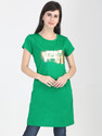 Fleximaa Casual Regular Sleeve Printed Women Green