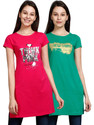 Fleximaa Casual Short Sleeve Printed Women Green