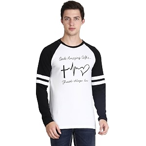 FLEXIMAA Mens Cotton Round Neck Printed Full