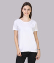 Fleximaa Solid Women Round Neck White T-Shirt