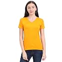 FLEXIMAA Women's Cotton Plain V Neck Half Sleeve T-Shirt