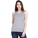 FLEXIMAA Women39s Cotton Plain Round Neck Sleeveless