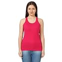 FLEXIMAA Women39s Cotton Plain Round Neck Sleeveless