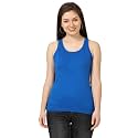 FLEXIMAA Women39s Cotton Plain Round Neck Sleeveless