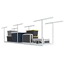 FLEXIMOUNTS 2x8 Overhead Garage Ceiling Storage Rack Organization, White