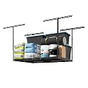 FLEXIMOUNTS 3x4 Overhead Garage Ceiling Storage Rack Organization, Black
