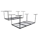 FLEXIMOUNTS 3x6 Overhead Garage Ceiling Storage Rack, 2 Pack, Black