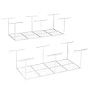 FLEXIMOUNTS 3x8 Overhead Garage Ceiling Storage Rack, 2 Pack, White