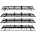 FLEXIMOUNTS 4-Pack 2x6ft 24-inch-by-72-inch Wall Shelf Garage Storage Rack Floating Shelves, Black, Classic Series