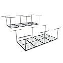FLEXIMOUNTS 4x8 Overhead Garage Ceiling Storage Rack, 2 Pack, Hammertone