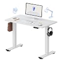 FLEXISPOT 40x24 Inch Electric Standing Desk, White
