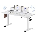 FLEXISPOT 63x24 Inch Electric Standing Desk, White