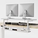 FLEXISPOT Cable Management Under Desk Cable Tray Metal Raceway Wires Cable Tidy Organizer for Home Office Desk (White, 31.5x4.7in)