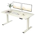 FLEXISPOT E6 MAX Mousse White Dual Motor 3-Stage Electric Standing Desk