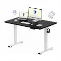 FLEXISPOT SuperGo SE1 Height Adjustable Table | Anti-Collision Detection | 5Y Warranty | 80 KG | Standing Desk (White-Black, 120x75CM)
