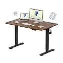 FLEXISPOT SuperGo SE1 Height Adjustable Table | Anti-Collision Detection | 5Y Warranty | 80 KG | Standing Desk (Black-Walnut, 120x75CM)