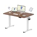 FLEXISPOT SuperGo SE1 Height Adjustable Table | Anti-Collision Detection | 5Y Warranty | 80 KG | Standing Desk (White-Walnut, 120x75CM)