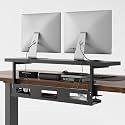 FlexiSpot Under Desk Cable Management Tray with Monitor Riser, No Drill