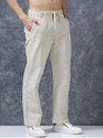 FLEXIWEAR Regular Fit Men Beige Trousers