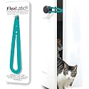 FlexLatch Cat Door Holder Latch - Teal Cat Door Alternative, Flex Latch Strap Let's Cats in and Keeps Dogs Out of Litter and Food Safe Baby Proof One Piece No Measuring Extra Easy