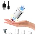 FLEXTAILGEAR Portable Air Pump with Camping Lantern Tiny Pump 2X 4kPa Air Pump for Inflatables Rechargeable Air Mattress Pump with Magnetic Design for Sleeping Pads, Pool Floats, Swimming Rings(White)