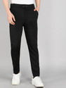 Flicfol Regular Fit Men Black Trousers