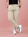 Flicfol Regular Fit Men Cream Trousers