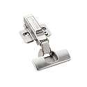 FLIKER Steel Auto Concealed Soft Closing Hydraulic Hinge with 3D Adjustment for Cabinet/Furniture/Wardrobes Silver (SET of 2 PCS) (08 Crank-Half Overlay)