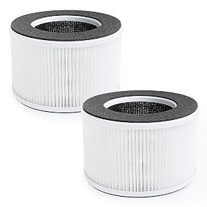 3-in-1 true hepa replacement filter compatible with homelabs home compact ionic hepa air purifier hme020020n akj050ge 2-pack 2