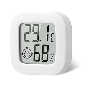flintronic 1pc room thermometer hygrometer indoor mini digital temperature humidity meter gauge accurate hygrometer with clear lcd display and face icons for home babyofficegardenwith battery