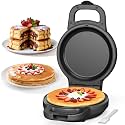 SugarWhisk Flip Pancake Maker Machine, Ceramic Coated Pancake Pan for 6.5 Inch Pancakes, Omelette, Crepe & Quesadilla, Frittata, Double Sided Omelette Pan Nonstick, Graphite