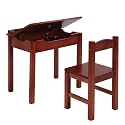Flip Top Kids Table and Chair Set for Toddlers – Wooden Activity Desk with Lift-Top Storage, Soft-Close Hinge, and Child-Safe Design