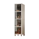 Flip-top Slim Storage Cart,2-6 Tiers Narrow Gap Cart,Bathroom Organizer Cabinet,for Laundry Narrow Places Bathroom Small Corner(Width 54cm,4 Tiers)