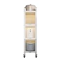 Flip-top Slim Storage Cart,Bathroom Organizer Cabinet,Narrow Gap Cart with Universal Wheels,for Bathroom Small Corner Narrow Places(4 tiers-30x40x115.7cm)