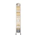 Flip-top Slim Storage Cart,Bathroom Organizer Cabinet,Narrow Gap Cart with Universal Wheels,for Bathroom Small Corner Narrow Places(6 tiers-20x40x182.7cm)