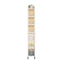Flip-top Slim Storage Cart,Bathroom Organizer Cabinet,Narrow Gap Cart with Universal Wheels,for Bathroom Small Corner Narrow Places(7 tiers-30x40x216cm)