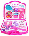 FLIPBOAT Makeup kit and Cosmetic Toy Set Beauty Set for Kids Girls, Pink with hairdryer, Mirror & Hair Styling Accessories with a Beauty Suitcase